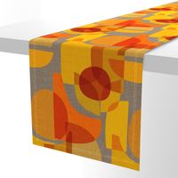 Mid Century Kaleidoscope {Orange Grey}