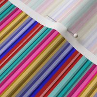 Mini Prints: Multicolor Stripes of Joy - Horizontal