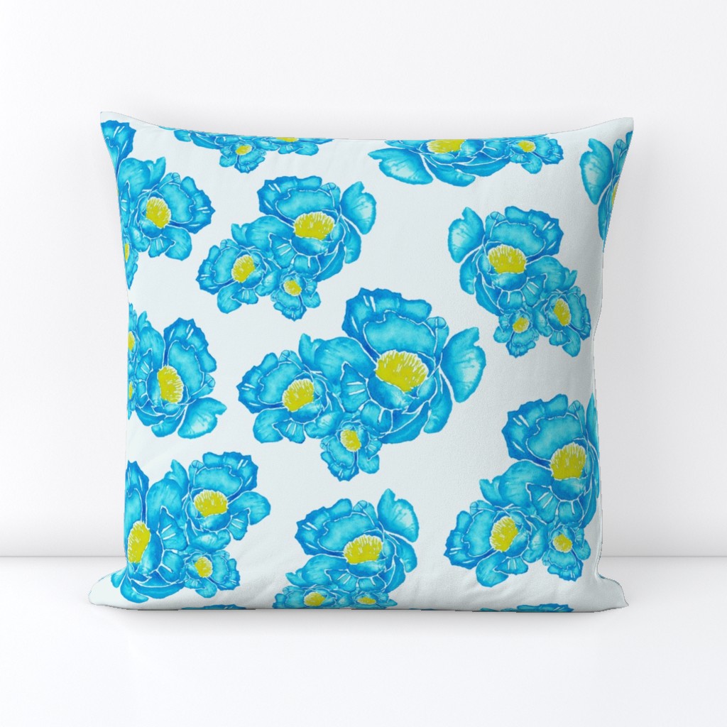 Theodora Floral - Turquoise