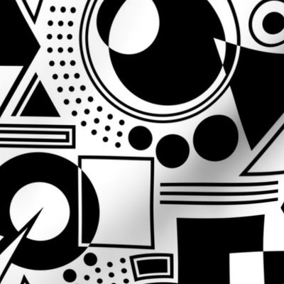 Abstract Geometric - Black and White