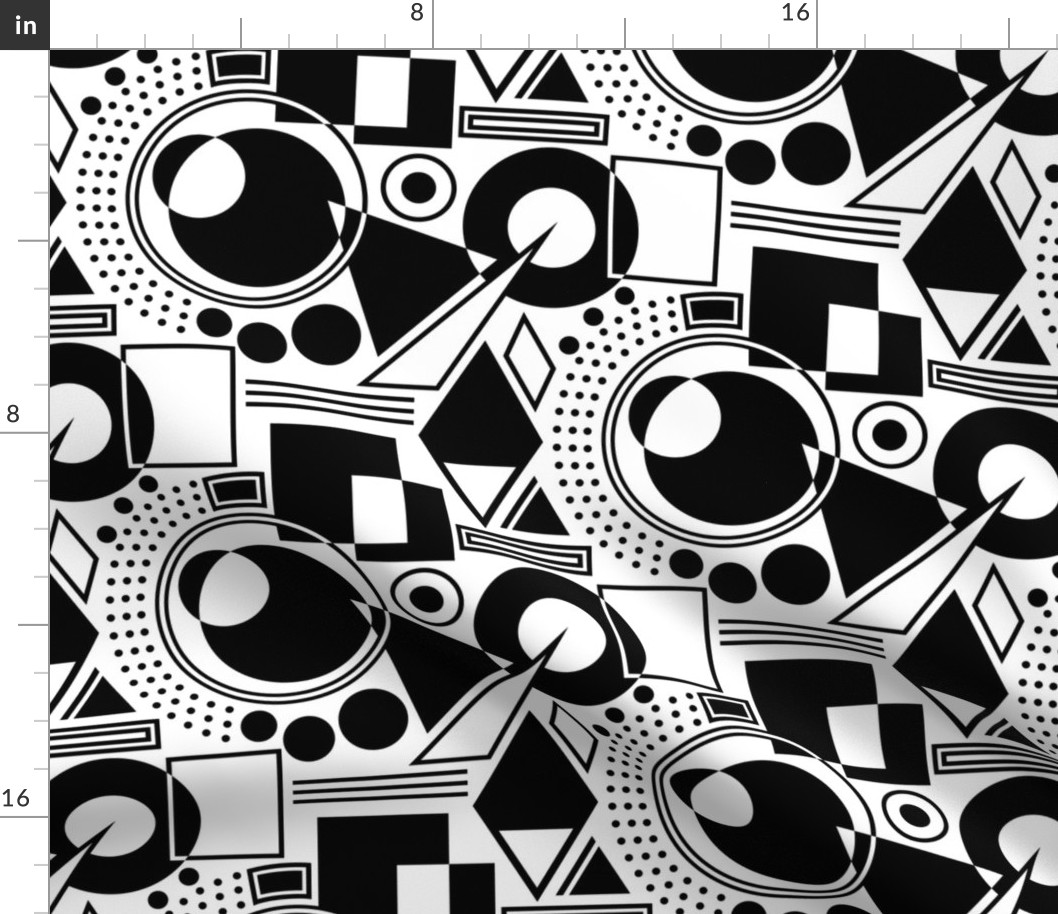 Abstract Geometric - Black and White