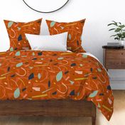 Medium Retro Modern Bits M+M Ginger by Friztin