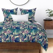 Tropical Flora (vintage blue)