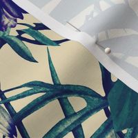 Tropical Flora (vintage blue)