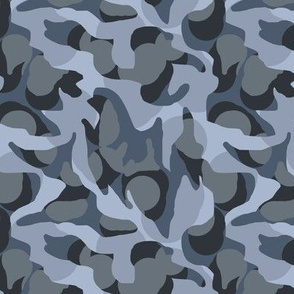 Urban Camouflage Camo in Blue Grays