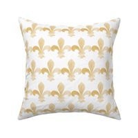 French Fleur de Lis Gold fog on white