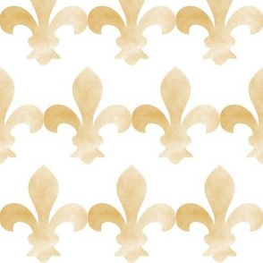 French Fleur de Lis Gold fog on white