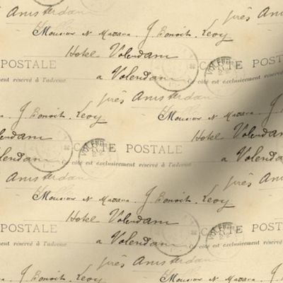 French Vintage Handwriting Postcard