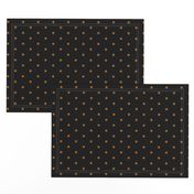 ★ POLKA DOTS ★ Ochre, Black - Small Scale / Collection : Dark Sunshine - Abstract Geometric Prints