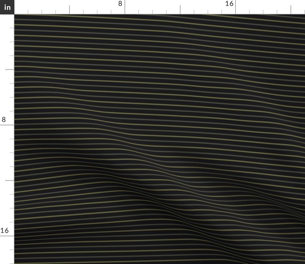 ★ THIN STRIPES ★ Olive Green, Black - Small Scale / Collection : Dark Sunshine - Abstract Geometric Prints