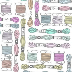 embroidery floss - pastels