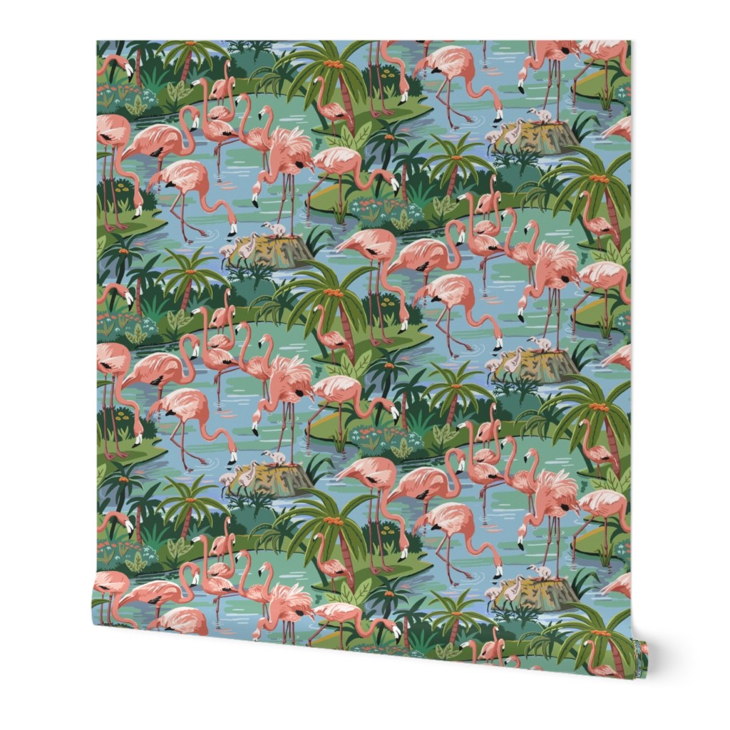 Flamingo Lagoon Paint by Number