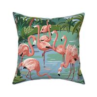Flamingo Lagoon Paint by Number