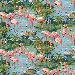 Flamingo Lagoon 10 inch
