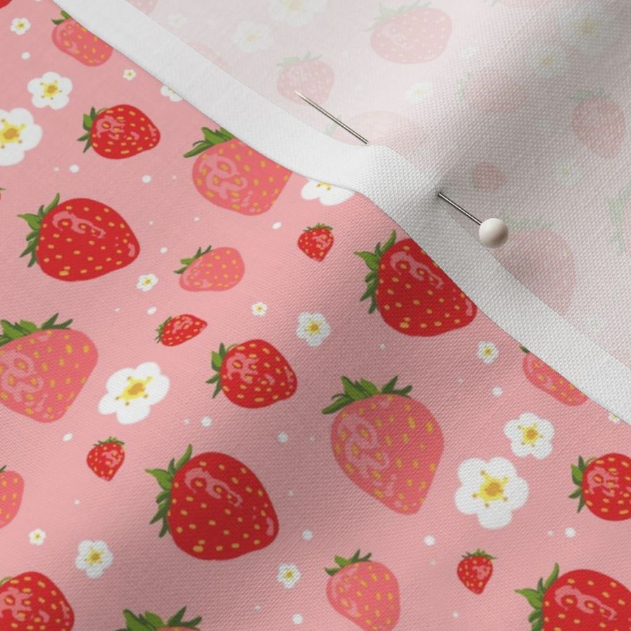 Strawberry Daydream Fabric | Spoonflower