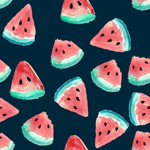 Watermelon Pieces // Blue Night