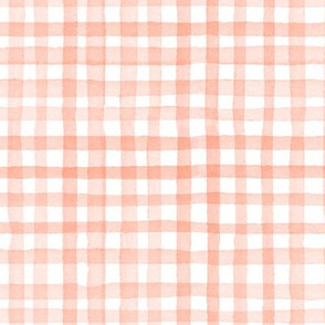 Watercolor Gingham Check Pink| Plaid Squares|Renee Davis