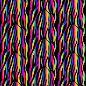 Rainbow Zebra Black