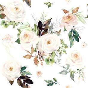 Copper Rose Blooms // White