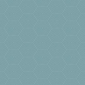 Mini Prints: Hexagon Greyed Turquoise 