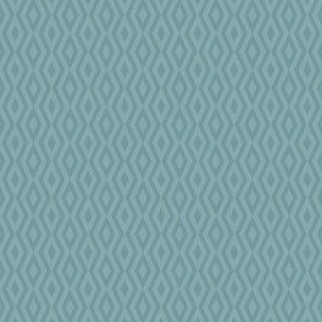 Mini Prints: Mini Diamond Stripes - Greyed Turquoise 