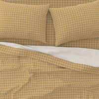 grid golden mustard yellow and bone slub linen natural linen look