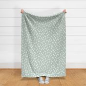 jumbo // rain drops green raindrops natural linen look green