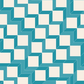 Abstract Cubes Teal