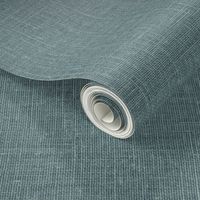 Linen look texture printed blue green color