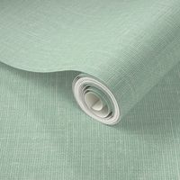 Linen look texture printed natural peppermint green color