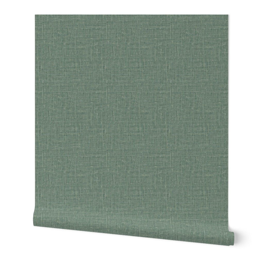 Linen look texture printed green tea color