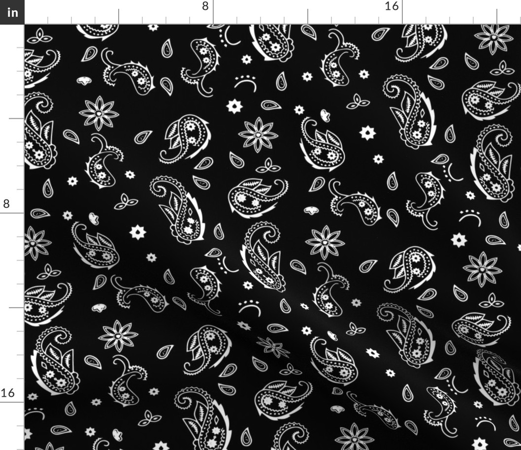 Western Paisley - solid black