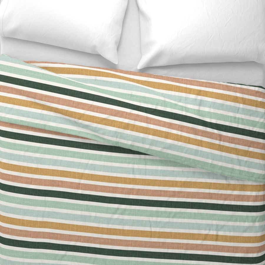 1" Multicolor Stripes linen