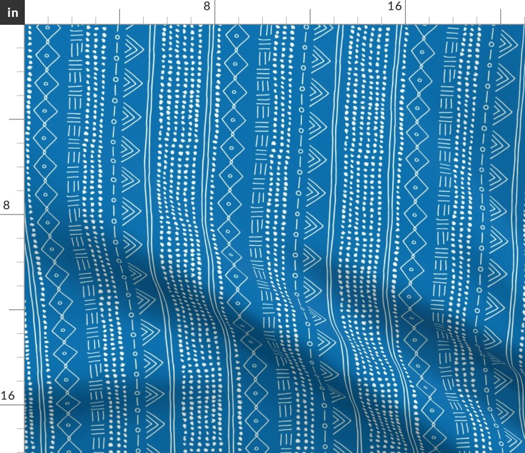 Minimal mudcloth bohemian mayan abstract indian summer love aztec design blue marine vertical rotated
