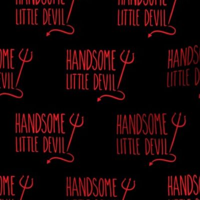 Handsome Little Devil - Halloween - Red on Black - LAD19