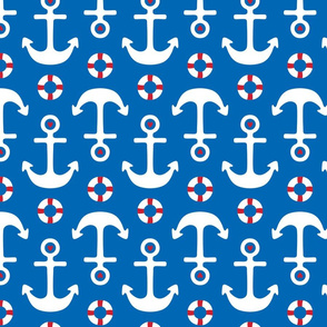 anchors LG on royal blue || independence day USA american fourth of july 4th