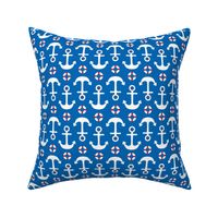 anchors MED on royal blue || independence day USA american fourth of july 4th