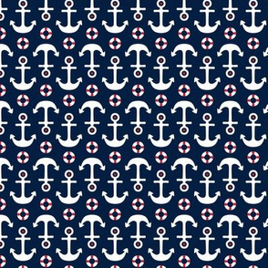 anchors SM on navy blue || independence day USA american fourth of july 4th