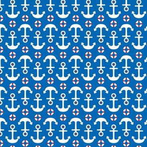 anchors SM on royal blue || independence day USA american fourth of july 4th
