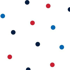 mixed polka dots lg red white and blue || independence day USA american fourth of july 4th