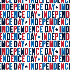 independence day on white UPPERcase || independence day USA american fourth of july 4th