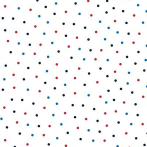 mixed polka dots sm red white and blue || independence day USA american fourth of july 4th