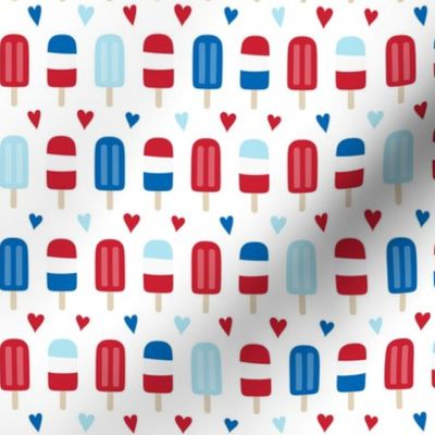 popsicles SM red and royal blue on white || independence day USA american fourth of july 4th