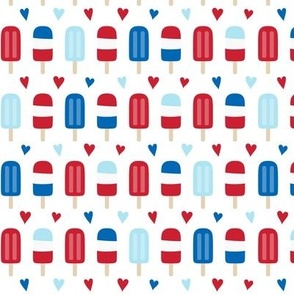 popsicles SM red and royal blue on white || independence day USA american fourth of july 4th