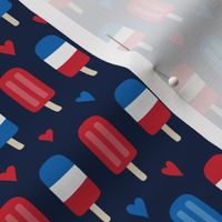 popsicles SM red white and royal on navy blue || independence day USA american fourth of july 4th