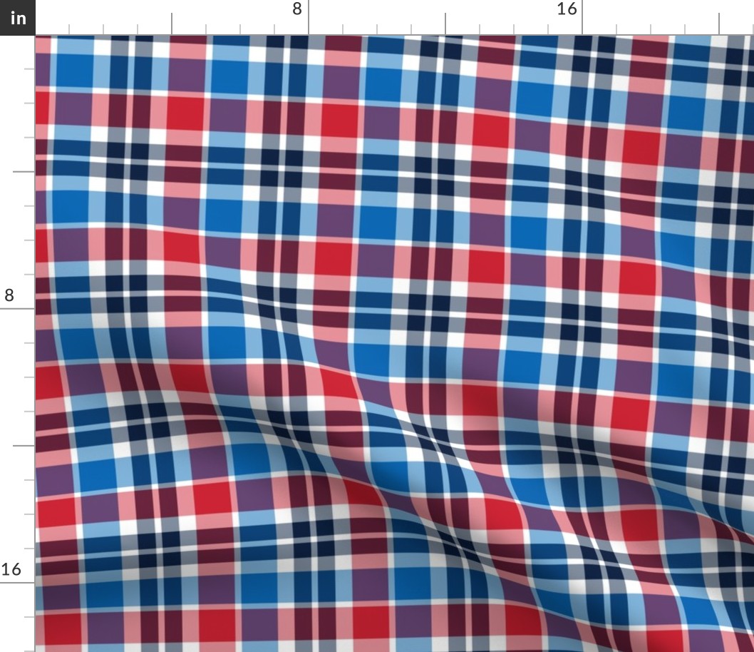 plaid med red white and blue || independence day USA american fourth of july 4th