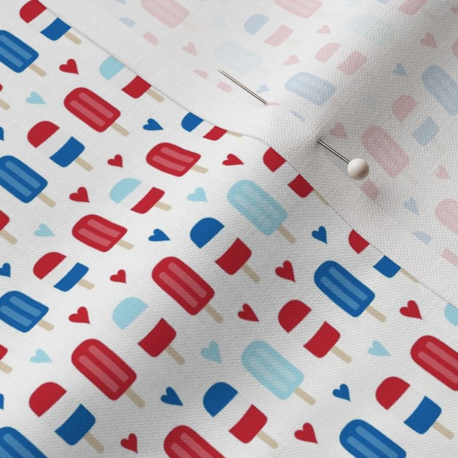 popsicles XSM red and royal blue on Fabric | Spoonflower