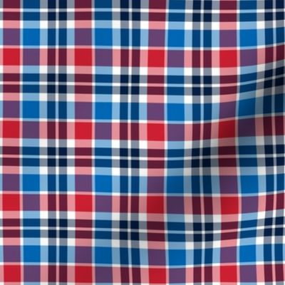 plaid sm red white and blue || independence day USA american fourth of july 4th