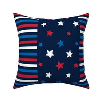 stars and stripes lg red white and royal on navy blue || independence day USA american fourth of july 4th