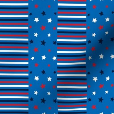 stars and stripes sm red white navy on royal blue || independence day USA american fourth of july 4th